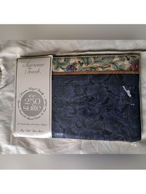 VTG Cannon Royal Supreme Touch 250 Suite Full Flat Sheet Fancy Floral Sealed